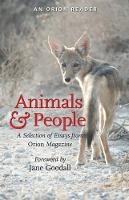 Book Cover for Animals and People by Jane Goodall