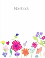 Book Cover for Notebook, Large, 8.5 X 11, Ruled + Grid Notes, Floral Cover Theme by April Chloe Terrazas