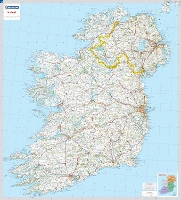 Book Cover for Ireland - Michelin rolled & tubed wall map Encapsulated by Michelin