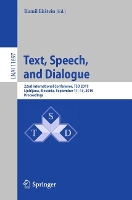 Book Cover for Text, Speech, and Dialogue by Kamil Ekštein