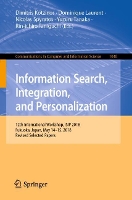 Book Cover for Information Search, Integration, and Personalization by Dimitris Kotzinos