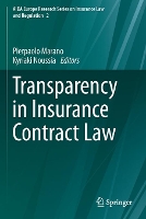 Book Cover for Transparency in Insurance Contract Law by Pierpaolo Marano