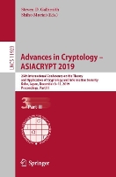 Book Cover for Advances in Cryptology – ASIACRYPT 2019 by Steven D. Galbraith