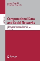 Book Cover for Computational Data and Social Networks by Andrea Tagarelli