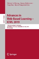 Book Cover for Advances in Web-Based Learning – ICWL 2019 by Michael A. Herzog