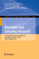 Book Cover for Metadata and Semantic Research by Emmanouel Garoufallou