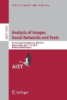 Book Cover for Analysis of Images, Social Networks and Texts by Wil M. P. van der Aalst