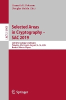 Book Cover for Selected Areas in Cryptography – SAC 2019 by Kenneth G. Paterson