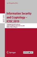 Book Cover for Information Security and Cryptology – ICISC 2019 by Jae Hong Seo