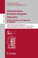 Book Cover for Universal Access in Human-Computer Interaction. Design Approaches and Supporting Technologies 14th International Conference, UAHCI 2020, Held as Part of the 22nd HCI International Conference, HCII 202 by Margherita Antona
