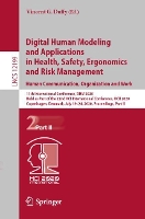 Book Cover for Digital Human Modeling and Applications in Health, Safety, Ergonomics and Risk Management. Human Communication, Organization and Work 11th International Conference, DHM 2020, Held as Part of the 22nd  by Vincent G. Duffy