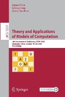 Book Cover for Theory and Applications of Models of Computation by Jianer Chen