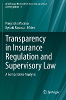 Book Cover for Transparency in Insurance Regulation and Supervisory Law by Pierpaolo Marano