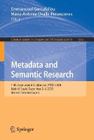 Book Cover for Metadata and Semantic Research by Emmanouel Garoufallou