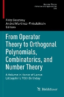Book Cover for From Operator Theory to Orthogonal Polynomials, Combinatorics, and Number Theory by Fritz Gesztesy