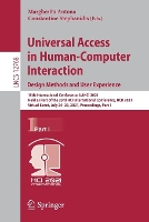 Book Cover for Universal Access in Human-Computer Interaction. Design Methods and User Experience 15th International Conference, UAHCI 2021, Held as Part of the 23rd HCI International Conference, HCII 2021, Virtual  by Margherita Antona