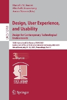 Book Cover for Design, User Experience, and Usability: Design for Contemporary Technological Environments 10th International Conference, DUXU 2021, Held as Part of the 23rd HCI International Conference, HCII 2021, V by Marcelo M. Soares