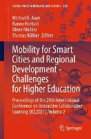 Book Cover for Mobility for Smart Cities and Regional Development - Challenges for Higher Education by Michael E. Auer