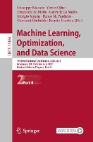 Book Cover for Machine Learning, Optimization, and Data Science by Giuseppe Nicosia