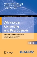 Book Cover for Advances in Computing and Data Sciences by Mayank Singh