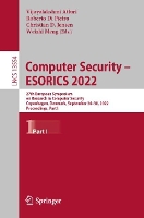 Book Cover for Computer Security – ESORICS 2022 by Vijayalakshmi Atluri