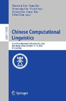 Book Cover for Chinese Computational Linguistics by Maosong Sun