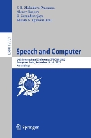 Book Cover for Speech and Computer by S R Mahadeva Prasanna