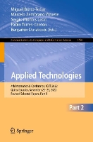 Book Cover for Applied Technologies by Miguel Botto-Tobar