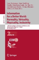 Book Cover for Information for a Better World: Normality, Virtuality, Physicality, Inclusivity by Isaac Sserwanga