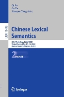 Book Cover for Chinese Lexical Semantics by Qi Su