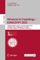 Book Cover for Advances in Cryptology – EUROCRYPT 2023 by Carmit Hazay