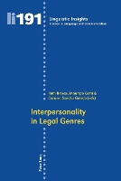 Book Cover for Interpersonality in Legal Genres by Ruth Breeze