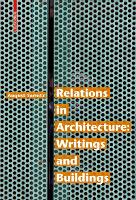 Book Cover for Relations in Architecture by August Sarnitz