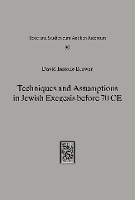 Book Cover for Techniques and Assumptions in Jewish Exegesis before 70 CE by David Instone Brewer