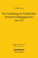 Book Cover for Die Entstehung Des Preussischen Polizeiverwaltungsgesetzes Von 1931 by James R Harrison