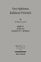 Book Cover for Inscriptiones Judaicae Orientis by H Bloedhorn