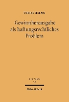 Book Cover for Gewinnherausgabe als haftungsrechtliches Problem by Tobias Helms