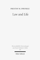 Book Cover for Law and Life by Preston M. Sprinkle