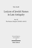 Book Cover for Lexicon of Jewish Names in Late Antiquity by Tal Ilan, Thomas Ziem