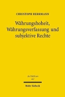 Book Cover for Währungshoheit, Währungsverfassung und subjektive Rechte by Christoph Herrmann