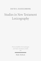 Book Cover for Studies in New Testament Lexicography by David S. Hasselbrook