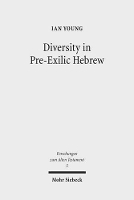 Book Cover for Diversity in Pre-Exilic Hebrew by Ian Young