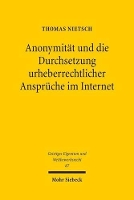 Book Cover for Anonymität und die Durchsetzung urheberrechtlicher Ansprüche im Internet by Thomas Nietsch