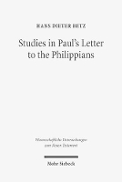 Book Cover for Studies in Paul's Letter to the Philippians by Hans Dieter Betz