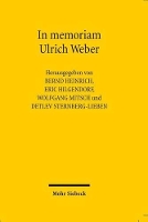 Book Cover for In memoriam Ulrich Weber by Bernd Heinrich