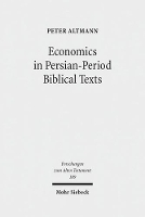 Book Cover for Economics in Persian-Period Biblical Texts by Peter Altmann