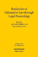 Book Cover for Realization of Substantive Law through Legal Proceedings by Alexander Bruns