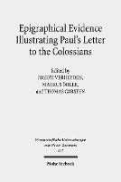 Book Cover for Epigraphical Evidence Illustrating Paul's Letter to the Colossians by Joseph Verheyden