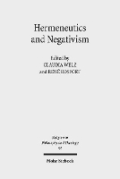 Book Cover for Hermeneutics and Negativism by Claudia Welz