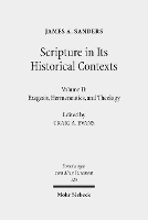 Book Cover for Scripture in Its Historical Contexts by James A. Sanders